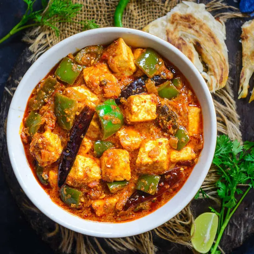 Kadhai Paneer — spiced paneer curry at Royal Paan Edmonton Alberta