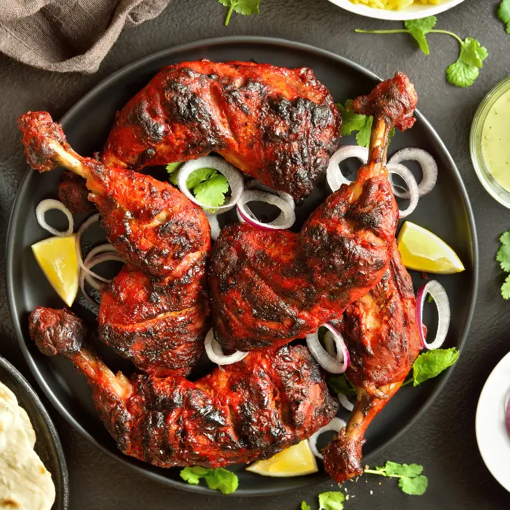 Tandoori Chicken at Punjaabi by Royal Paan Edmonton — clay oven roasted chicken
